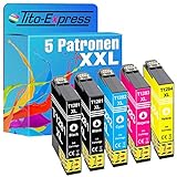 Tito-Express ProSerie 5 Patronen als Ersatz für Epson T1281-T1284 mit 15ml Black & 15ml je Color XXL-Inhalt BX-305 F Office BX-305 FW Office BX-305FW Plus S-22 SX-125 SX-130 SX-230 SX-235
