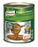 Knorr Meisterkessel Gulaschsuppe (servierfertig, authentischer Geschmack) 1er Pack (1 x 2,9 kg)
