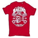 Übergrößen Herren T-Shirt Ostdeutschland Simson Racing Team Simme Schädel 3XL bis 8XL