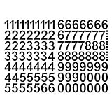 Leicht anzubringende Zahlen Aufkleber 4cm in schwarz glänzend - 101 HOCHWERTIGE KLEBEZAHLEN - selbstklebende Ziffern und Nummern 0-9 - Wasser und wetterfest ideal für den Außenbereich