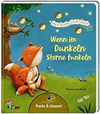 Mein Puste-Licht-Buch: Wenn im Dunkeln Sterne funkeln: Gute-Nacht-Buch mit Puste-Licht und LED-Lämpchen, Mitmachbuch für Kinder ab 18 Monaten