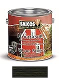 Saicos 'Holzschutzlasur' 0092 Anthrazit 2,5 Liter Gebinde