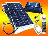 bau-tech Solarenergie 200Watt WoMo Solaranlage Komplettpaket für Wohnmobile, Boote, Camping u.v.m GmbH