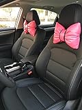 Charming Schleife Hot Pink Leder Kopfstütze Kissen Hals Rest Kissen für Auto (2)