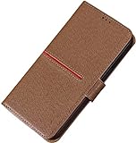 BEDCY Stend Funktion Leder Folio Handyhülle, für Apple iPhone 14 Hülle 6,1 Zoll 2022 Magnetschnalle Clamshell Case Wallet [Kartenhalter] (Farbe: Braun)