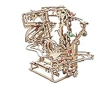 UGEARS 3D Puzzle Kugelbahn aus Holz - Murmel-Kettenbahn - DIY Spielset - Holzmurmelbahn - Modellbausatz für Erwachsene - Kugelbahn aus Holz - Kinetische Skulptur 3D Holzpuzzle - Konstruktionsspielzeug