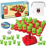 Frosch Balance Mathe Spiel, Frosch Balance Zählen Spielzeug, Mathe Waage Montessori Spielzeug, Zwei Spieler Frosch Balance Brettspiel, Waage für Kinder, Mathe Spiel für Kinder Geschenk Alter 3+