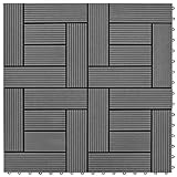 Hardware Baumaterialien Bodenbelag & Teppich - 22 Stück Terrassenfliesen 30x30cm 2qm WPC Grau