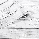 Arthome Selbstklebende Möbelaufkleber mit Holzmaserung,Vinyl Möbelfolie Selbstklebende Tapete Holz Folie Selbstklebend,Wasserdicht Leicht zu reinigen (Grey, 43.5x305cm)