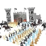 Soldaten Figuren,Militär Spielzeug,Soldaten Spielzeug Figuren,Statisches Militärsoldatenmodell Mittelalterlicher Krieger Alte Kavallerie Antikes Rittermodellschloss des Römischen Reiches (4 Color)