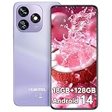 OUKITEL C51 Smartphone Ohne Vertrag, 18GB+128GB Handy Ohne Vertrag 6.8 Zoll 90Hz Bildschirm, Android 14 5150mAh Akku 13MP+5MP Kamera,Gesicht+Fingerabdruck,GPS,Dual SIM 4G Simlockfreie Handys,V