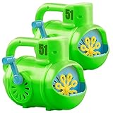 infactory Spielzeug draußen: 2er-Set manuelle Seifenblasen-Maschinen im U-Boot-Look, grün/blau (Gartenspielzeug Kinder)
