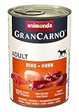 animonda Gran Carno adult Hundefutter, Nassfutter für erwachsene Hunde, Rind + Huhn, 6 x 400 g