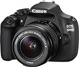 Canon EOS 1200D DSLR-Kamera (18 Megapixel CMOS-Sensor, 7,5 cm (3 Zoll) TFT-Display, 30 fps, HDMI, USB 2.0) mit EF-S 18 bis 55mm DC III Objektiv