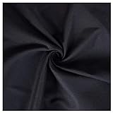 Stretch Stoff Baumwoll-Denim-Stoff Leichtes Gewebe 100% Baumwolle Farbe Nicht-Stretch Twill Dick Für Kleid Hosen Kleidung Design DIY Stoff (hellgrau)(Size:1.5M*3M,Color:Schwarz)