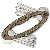 Mavory® Key Organizer Holz auf Carbon Schlüssel Organizer I Schlüsseletui Herren und Damen für 1-14 Schlüssel I Schlüsselhalter in Geschenkbox (Echtholz auf Carbon)