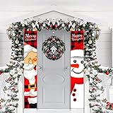 2 Teile/Set Weihnachtskopplungen Porch Poster Weihnachtstür Vorhang Hängen Sie an der Tür Frohe Weihnachten Banner Outdoor Decoration gaoqiong