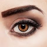aricona Kontaktlinsen - Orange braune Jahreslinsen ohne Stärke – Natürliche braune Kontaktlinsen farbig ohne Stärke