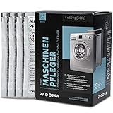 Padoma Maschinenreiniger für Geschirrspüler und Waschmaschine Maschinenpfleger 4 x 150g Hygienereiniger