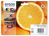 Epson Original 33XL Tinte Orange,Amazon Dash Replenishment-fähig) Multipack 5-farbig