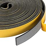 Inwee Selbstklebendes Moosgummi Fensterdichtung 25 mm (B) x 3 mm (D) Geschlossenzelliges Dichtungsband mit hoher Dichte, für Kollision Siegel Schalldämmung, insgesamt 10