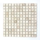 Mosaik Fliese Travertin Naturstein beige Chiaro Antique Travertin für BODEN WAND BAD WC DUSCHE KÜCHE FLIESENSPIEGEL THEKENVERKLEIDUNG BADEWANNENVERKLEIDUNG Mosaikmatte Mosaikplatte