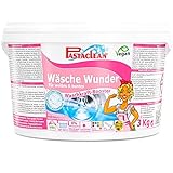 Pastaclean Wäsche Wunder Premium 3kg - reicht für 480 Waschladungen - für Weiß und Buntwäsche Waschkraftverstärker + 1 Mini MM Spezialfasertuch