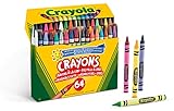 Crayola -64 Wachsmalstifte, für Schule und Freizeit, mehrfarbig, 52-6448