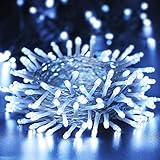 200 LED Lichterkette Außen BrizLabs Kaltweiss Weihnachten Außenbeleuchtung 20M 8 Modi Wasserdicht Weihnachtsbeleuchtung für Outdoor Garten Hochzeit Party Baum Innen Halloween Dek