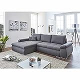 Ilay Ecksofa in grau, inkl. Bettfunktion und komfortabler Polsterung, gemütliches, modernes Sofa