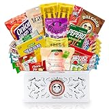 Dalgona-Box mit über 30 koreanischen Süßigkeiten - Ausgewählter Mix aus vielseitigen Snacks und Candy in einer XXL Geschenkbox - Spezialitäten aus aller Welt