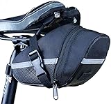 Fahrrad Satteltasche Sattelstütze Tasche Fahrradtasche Tasche Radfahren Multifunktionale Aufbewahrung Wasserdicht Schwarz Praktisches Design und langlebig