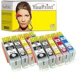 10 YouPrint® XL Tintenpatronen kompatibel zu PGI-550 und CLI-551