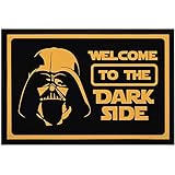 MoonWorks® Fußmatte mit Spruch Welcome to The Dark Side Film-Parodie rutschfest & waschbar schwarz 60x40cm