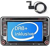 Built-in DAB+ Autolink Autoradio mit Navigation 7' 2DIN Auto DVD Player Stereo für VW Passat B6 Golf V VI 5 6 Polo cc Tiguan Touran EOS Scirocco Caddy mit GPS Sat 16GB Navi Karte Bluetooth USB SD SWC
