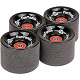 FunTomia 4 Stück Longboard/Skateboard Rollen (Big Wheels) in 70x51mm 80A inkl. ABEC-9 Kugellag