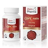 ZeinPharma OPC Traubenkernextrakt 192 mg 60 Kapseln (Monatspackung) Glutenfrei vegan koscher & halal, 34 g