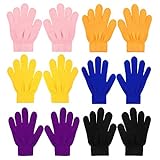 QKURT 6pcs Winterhandschuhe, Kids Magic Stretch Handschuhe Kinder Handschuhe Unisex Jungen Mädchen Stricken Vollfingerhandschuhe für den täglichen Gebrauch