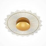 Lindby LED Deckenleuchte 'Solis' (Modern) in Gold/Messing aus Metall u.a. für Wohnzimmer & Esszimmer (1 flammig, inkl. Leuchtmittel) - Lampe, LED-Deckenlampe, Deckenlampe, Wohnzimmerlampe