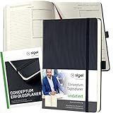 SIGEL CO705 Erfolgsplaner, Tageskalender undatiert - ca. A5 - schwarz - Hardcover - für 365 Tage - inkl. Erfolgsjournal - Conceptum