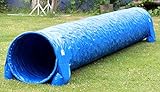 Callieway® Dog Agility Tunnel Profi blau Hunde Tunnel 5m lang / 60cmØ Agility Gerät (5m, blau)