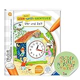 tiptoi Ravensburger Buch - Mein Lern-Spiel-Abenteuer | Uhr und Zeit + ABC Kinder Werbesticker von Collectix