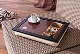 Knie-Tablett'Kaffee' 43x33x7 cm, mit Kissen, Laptoptablett, Betttablett