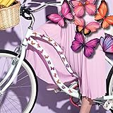 Wandtattoo Loft Fahrradaufkleber 34 STK. Rosa Pinke Schmetterlinge Fahrrad Sticker Fahrraddesign Kinderfahrrad