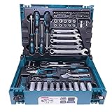 Makita E-11542 Mechaniker-Set mit Handwerkzeugen, im Makpac-Koffer, 87-teilig