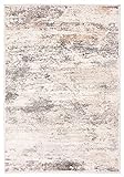 Carpeto Rugs Abstraktes Vintage Designer Teppich - Kurzflor - Weich Teppich für Wohnzimmer, Schlafzimmer, Esszimmer - ÖKO-TEX Wohnzimmerteppich - Teppiche - Beige Grau - 200 x 300 cm