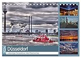 Düsseldorf - Lebendige Perspektiven des Rheinturmes (Tischkalender 2024 DIN A5 quer), CALVENDO Monatskalender