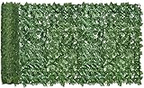 Künstliche Hecke, Rankgitter, 1,5 x 11 m, 90 % Verdeckung, flexibler Bau, Garten, Sichtschutzzaun (1,5 x 11 m)