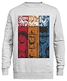 Kwantees Luffy, Hoof, Ace Graues Unisex-Sweatshirt Mit Umweltfreundlichem Rundhalsausschnitt