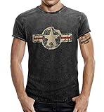 T-Shirt für den US-Army Fan im Washed Jeans Look USAF L